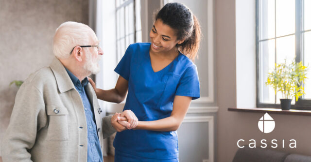 Caregiver spending time with Resident image